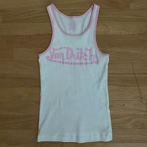 Rare pink and white Von Dutch tank